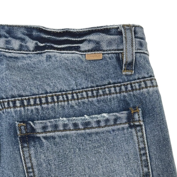 {O'Neill} "Benatar" Slim Straight Leg Distressed Ripped Button Fly Denim Jeans - Picture 4 of 7